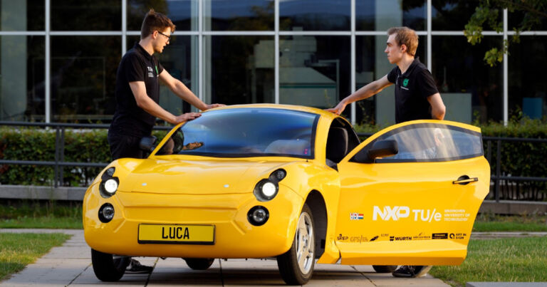 This 100% recycled material car was made by Dutch students